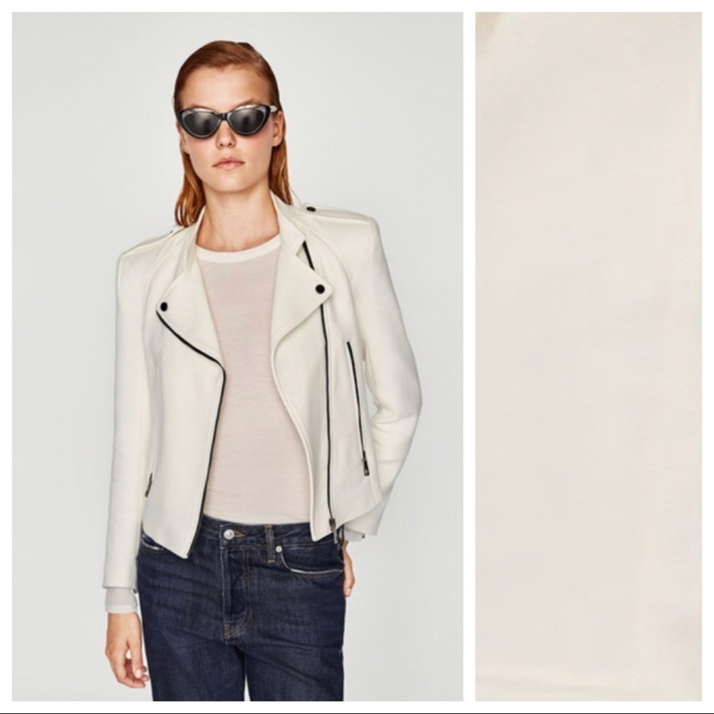 NWT. Zara White Cotton Jacket. Size M, L.
